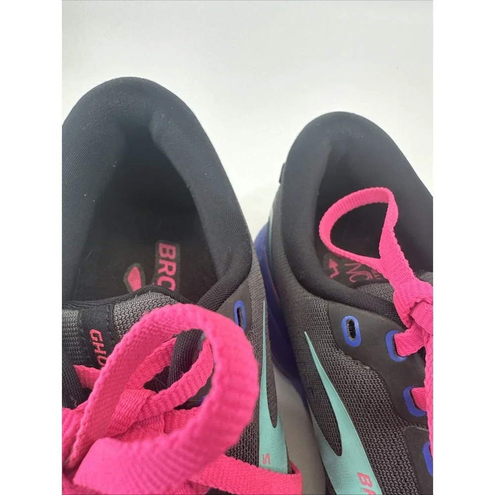 Brooks Ghost 15 Womens Running Shoes Size 8.5 Gary Pink Blue Sneakers 1203801B07 - Picture 11 of 16
